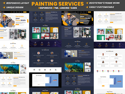 Painting Services – HTML Landing Page Template html htmllanding page painting services templates
