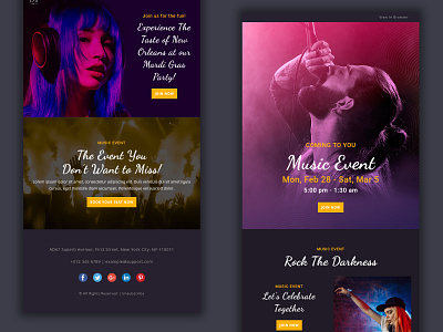 Music Events – Multipurpose Responsive Email Template