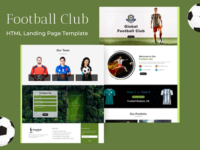 Football Club – HTML Landing Page Template bootstrap coach football landing page football league html landing page