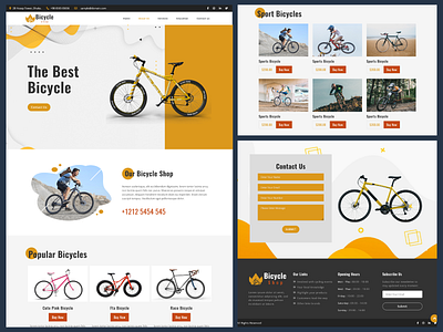 Bicycle Shop – HTML Landing Page Template woocommerce
