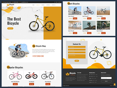 Bicycle Shop – HTML Landing Page Template