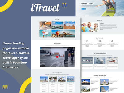 iTravel – Html Landing Page Template