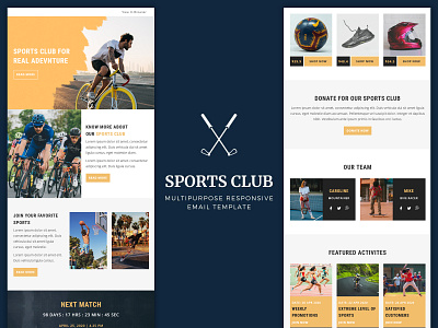 Sports Club – Multipurpose Responsive Email Template