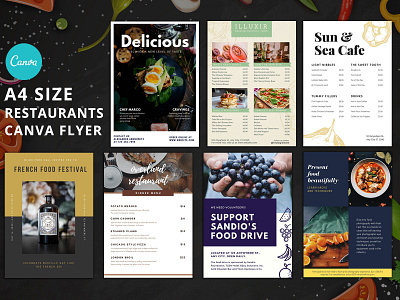 Restaurant Flyer – Canva Templates canva designers canva templates canvaapp marketing pennyblack templates restaurant template
