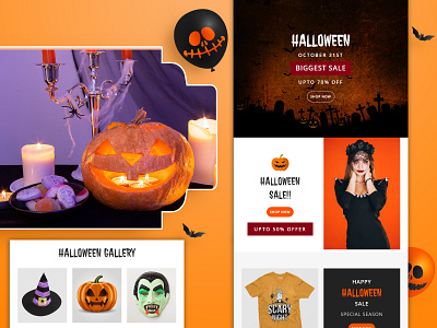 Halloween – Multipurpose Responsive Email Template 3d email template graphic design halloween day halloween event holloween template multipurpose template