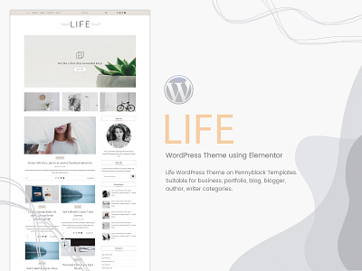 Life – WordPress Theme using Elementor Builder branding life theme wordpress design wordpress themes writer