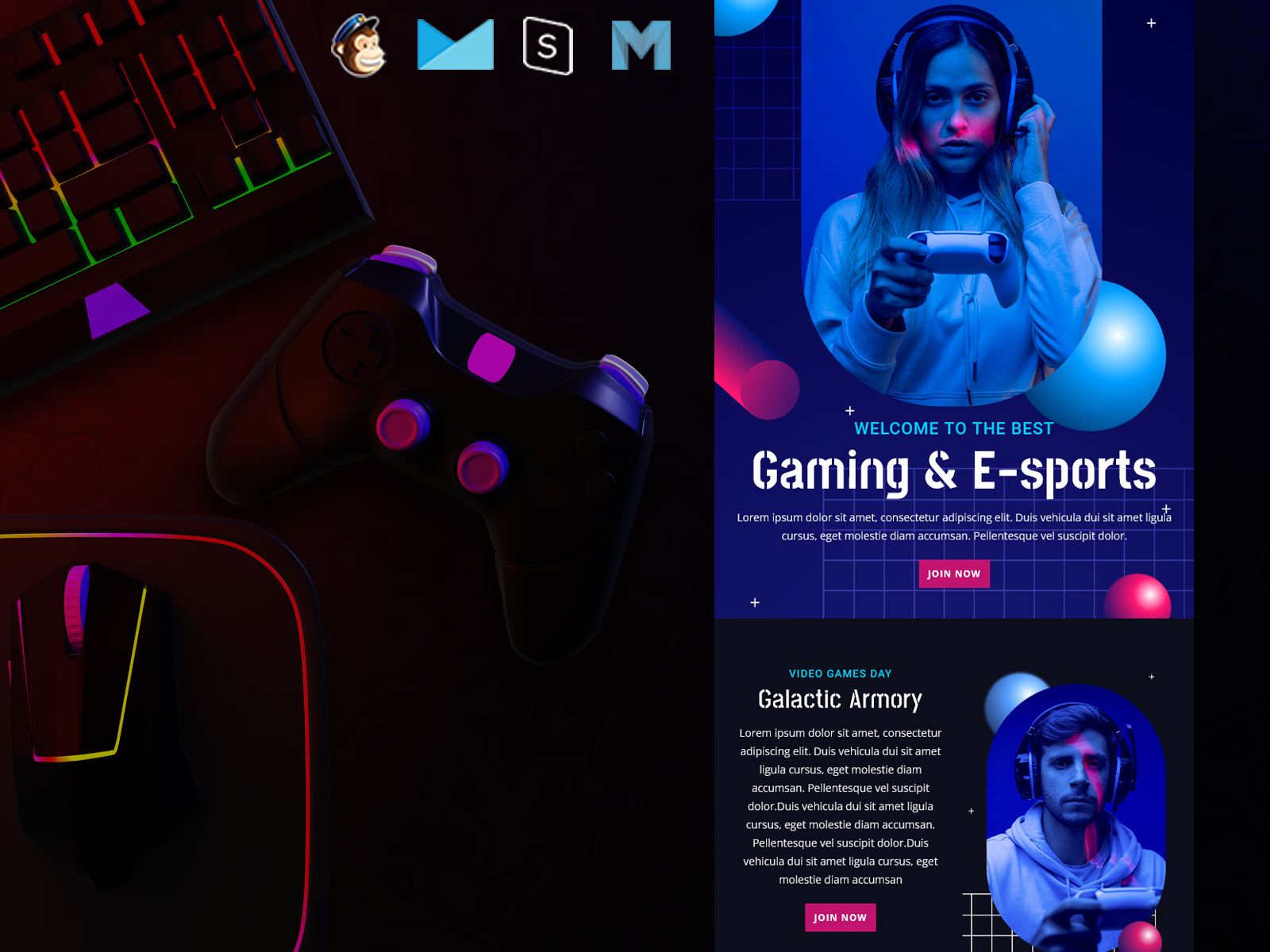 Gamer - Online Games Email Template