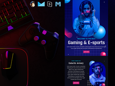 Gaming Studio – Responsive Email Template email design email marketng email template gaming studio