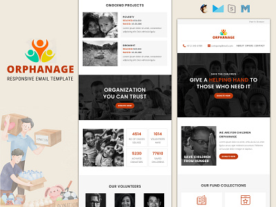 Orphanage – Responsive Charity Email Template email design email template welfare