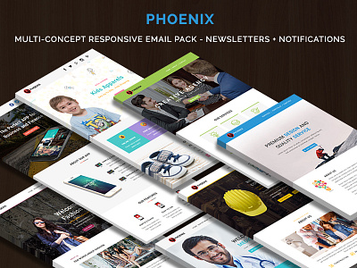 PHOENIX - Multi-Concept Responsive Email Pack - Newsletters email templates envato newsletters pennyblack templates themeforest