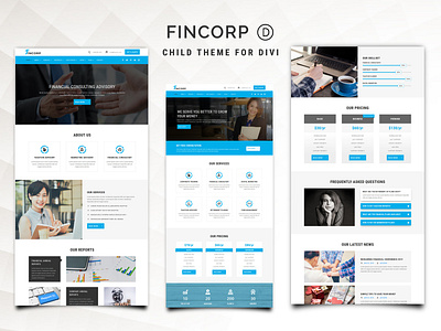Fincorp – Child Theme for Divi accounting business consulting divi divi child theme finance pennyblack reporting responsive wordpress