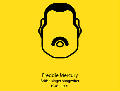 Freddie Mercury British singer-songwriter branding design graphic graphic design graphicdesign illus illustration logo logodesign vector