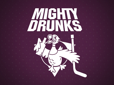 Mighty Drunks Logo drunks duck hockey logo mighty