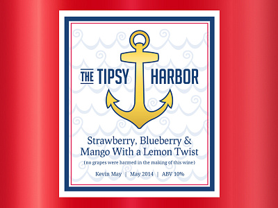 The Tipsy Harbor bottle homemade label wine