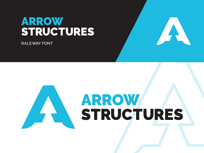 Arrow Structures Branding arrow branding design logo raleway structures teal