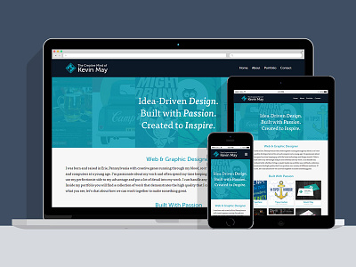 2014 Responsive Portfolio Website kevin may personal portfolio redesign website