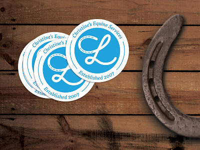 Christine's Equine Services christine equine horse horseshoe longnecker services sticker