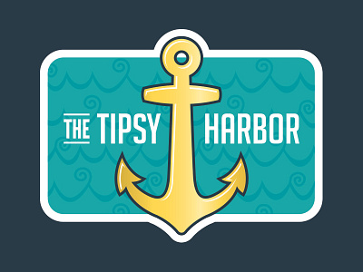 The Tipsy Harbor Wine Label New Look harbor label rebound sticker stickermule tipsy wine