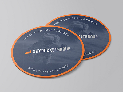 More Caffeine Required caffeine coaster design skyrocketgroup space stickermule