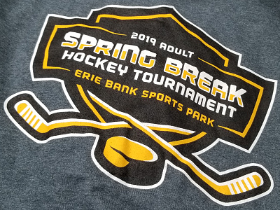 Hockey Tournament T-Shirt Printed branding design erie hockey illustration kevin logo may
