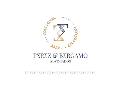 Perez & Bergamo - Lawyers blue design gold lawyer logo petrol
