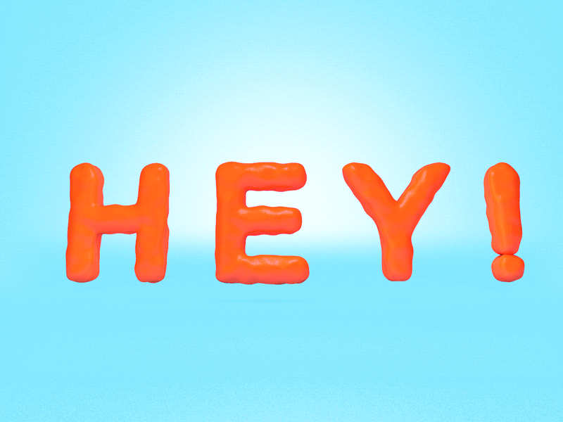 Hey! with clay style cg shortcuts clay typo motion design stop motion