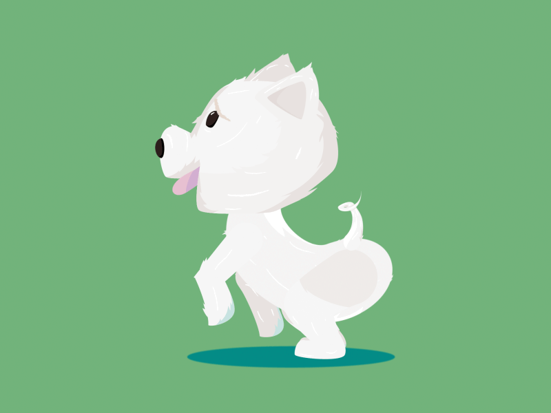 Holiday animation animation 2d character dog dog art dogs motion design run running