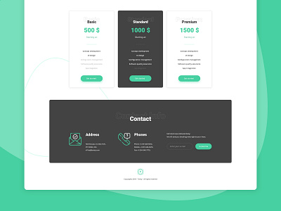 Tandy landing page agency design footer footer design homepage landing page price list price table typography ui template ux ui design webdesign website