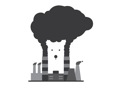 Polar Bear factory illustration polar bear pollution wwf