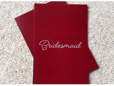 Bridesmaid stationary