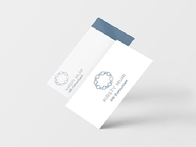 Kirsty Muir business card design freelance graphic design print design