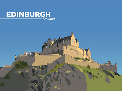 Edinburgh adobe castle design graphic design illustration illustrator scotland