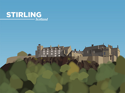 Stirling Castle design drawing graphic design illustration scotland stirling tourism vector