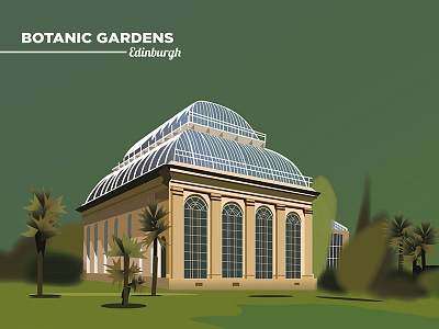 Botanic Gardens art botanic colour designer drawing edinburgh freelance garden graphic design green illustration illustrator prints scotland tourism travel vector