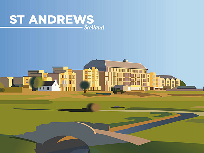 St Andrews art colour design drawing freelance graphic design illustration illustrator print design scotland standrews vector