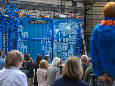 Edinburgh Fringe Street Events architecture artworking branding design edinburgh festival graphic design illustration research scotland signage stage design streetart