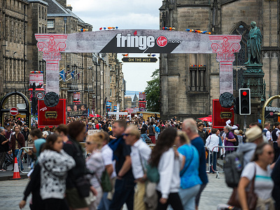 Edinburgh Fringe Festival artworking branding design edinburgh environmental design festival graphic design illustration illustrator logo print design scotland signage street design vector