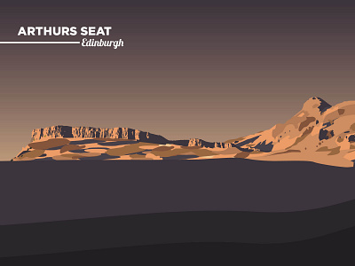 Arthurs Seat adobe colour design drawing edinburgh freelance graphic design illustration illustrator landscape print design scotland sketch vector