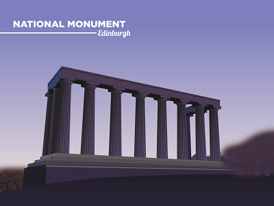 National Monument art artworking colour design drawing edinburgh freelance graphic design illustration illustrator print design scotland vector