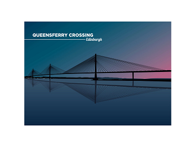 Queensferry Crossing artworking colour design drawing edinburgh freelance graphic design illustration illustrator print design scotland vector