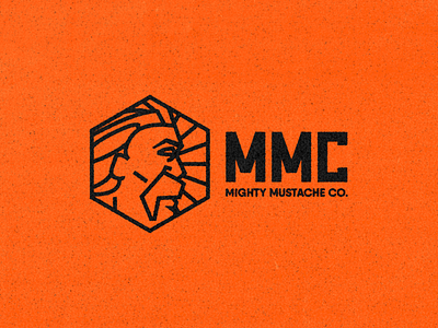 MMC – Mighty Mustache Co. Logo barber branding design graphic design logo logo design mustache vector