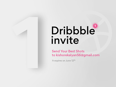 1 Dribbble Invitation! design dribbble dribbble ball dribbble best shot dribbble invite invitation oneinvite