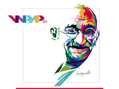 Gandhi art clours gandhi india wpap