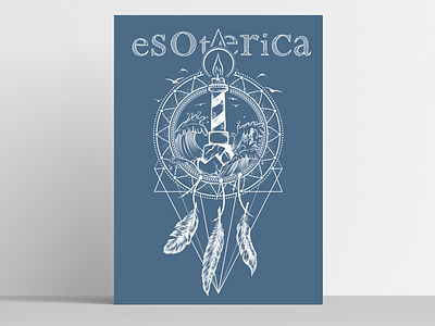 Esoterica “Lighthouse” Merchandise blue candle dreamcatcher dreams esoterica feather lighthouse merch t shirt