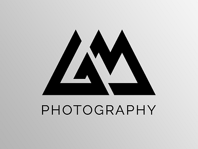 GM Photography angles black clean creative design logo minimalist mountain