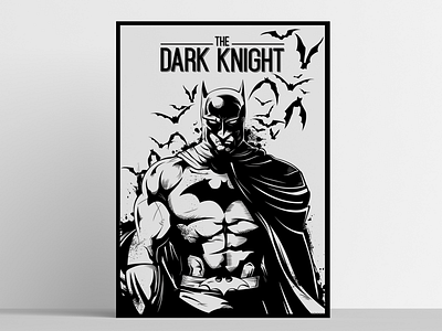 The Dark Knight art batman creative dark digital illustration illustrator knight vector