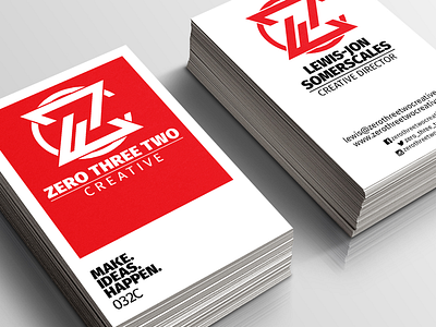 Zero Three Two Creative Business Cards agency brand branding business card creative design