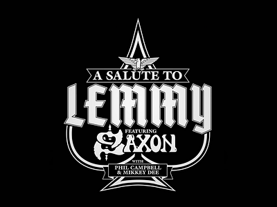 A Salute To Lemmy branding creative design logo metal motorhead rock saxon