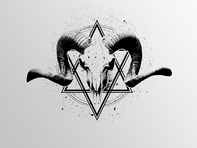 Metal Hammer/Skull Icon art creative design digital dust horns icon logo skull