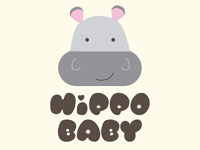 Hippo Baby baby baby clothes concept concepto diseño dribbble hippo illustration kids logo los niños niño vestido para